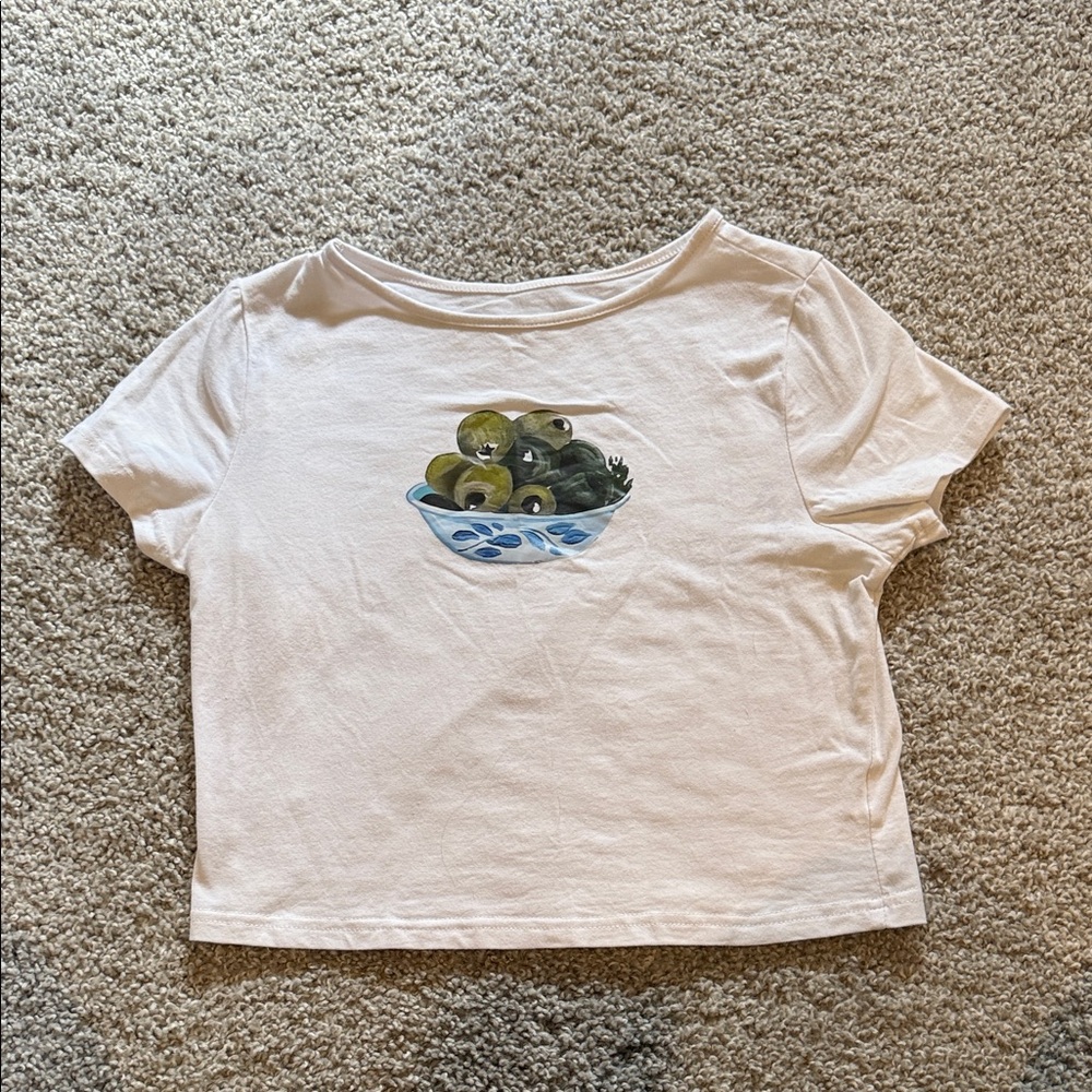 Olive Cropped Tee